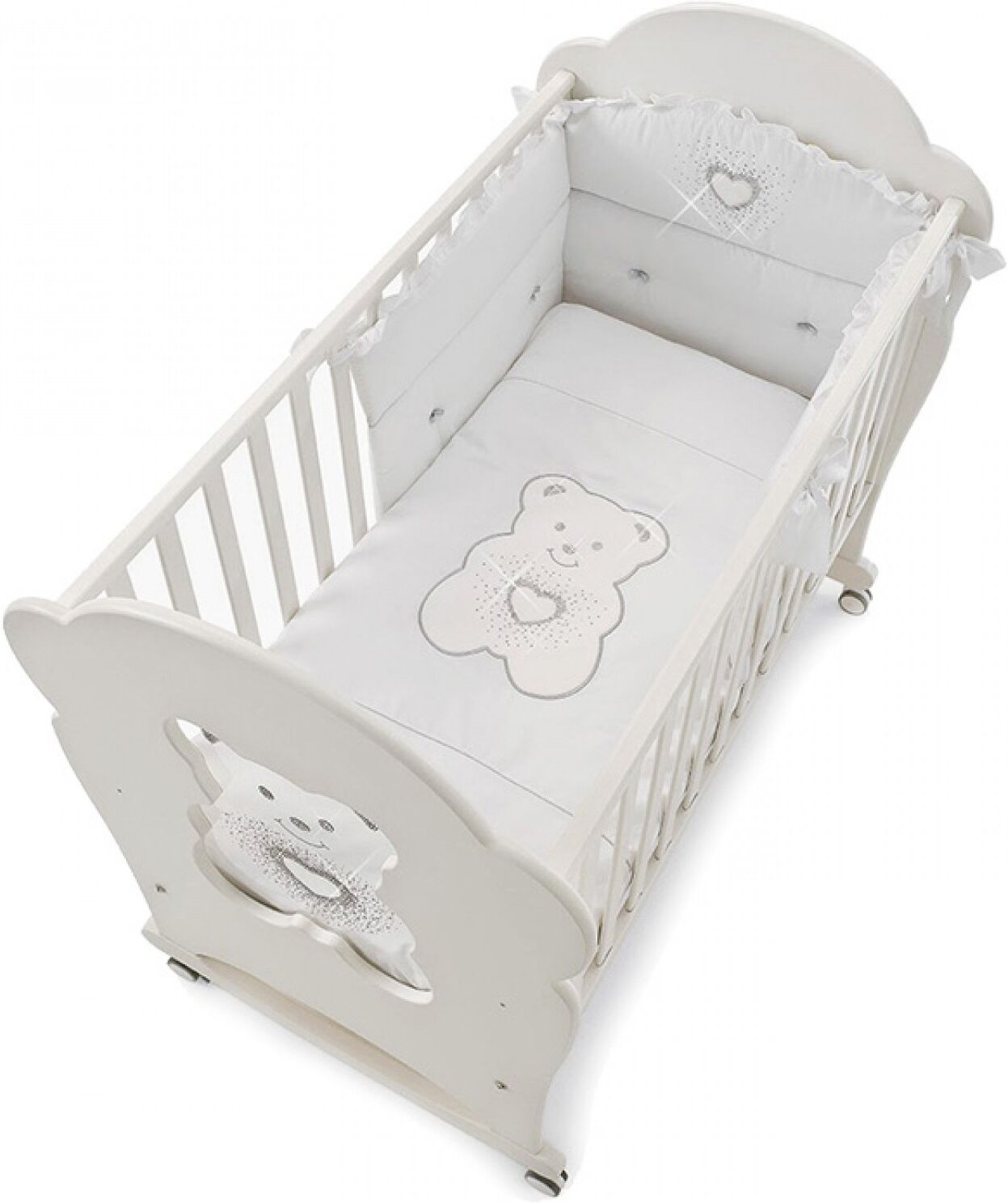 Erbesi Ensemble de couette lit amovible Erbesi Tiffany blanc